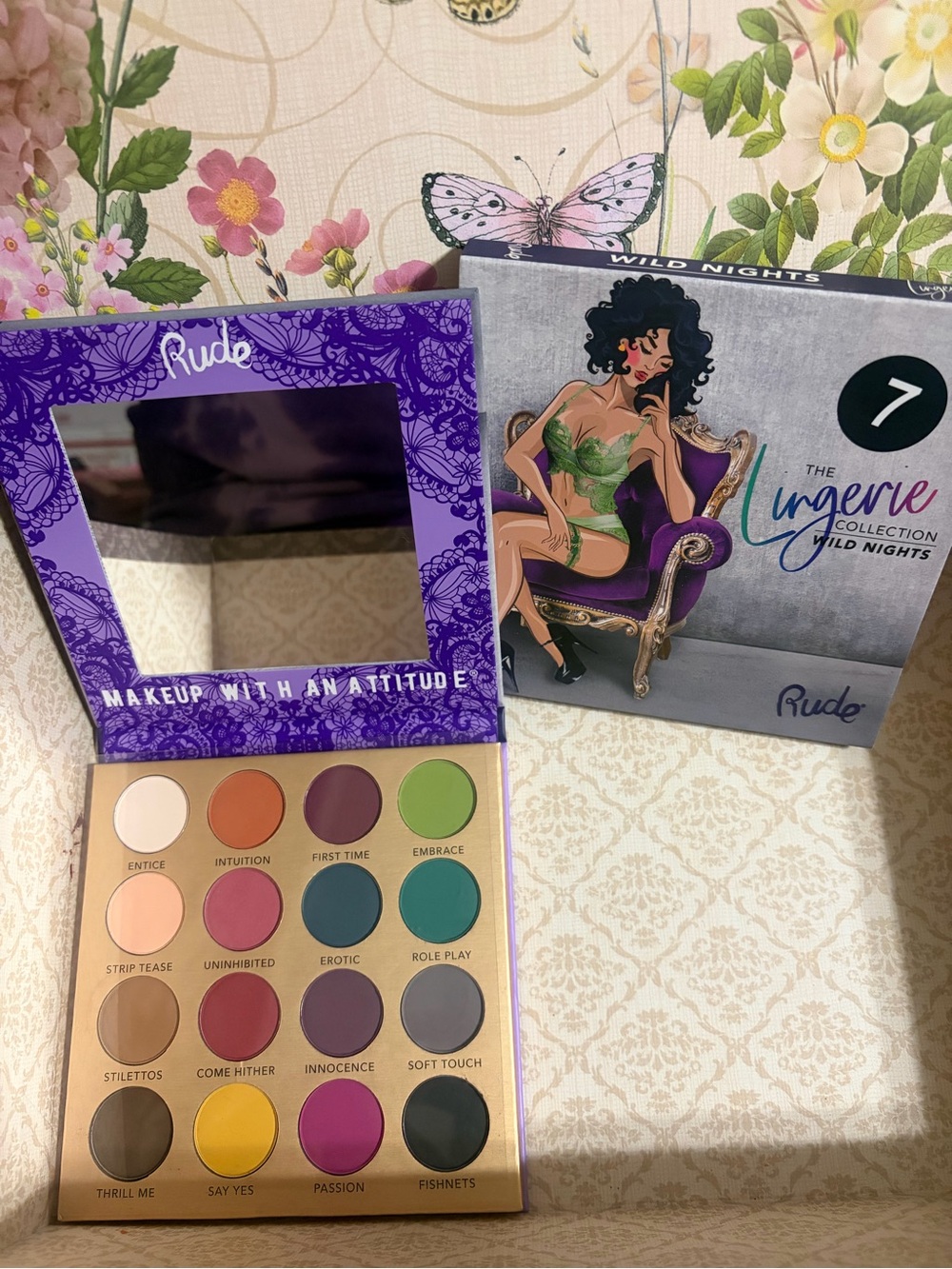 Rude The lingerie collection Wild Nights 16-Color Eyeshadow Palette — Multicolor